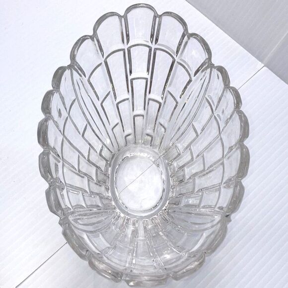 Vintage LEAD CRYSTAL Bowl Handcrafted in Bulgaria 8 x 5.5 inches - Picture 10 of 13